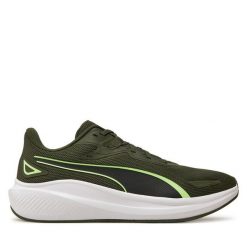Buty do biegania Puma. Zielone buty do biegania męskie Puma, bez wzorów, bez zapięcia, do biegania. Za 189.99 zł.