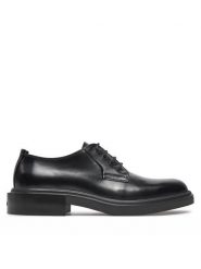 Calvin Klein Półbuty Postman Derby HM0HM01837 Czarny. Czarne eleganckie półbuty męskie Calvin Klein, ze skóry, wizytowe, bez obcasa, bez zapięcia. Za 569.99 zł.