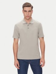 Calvin Klein Polo LV04LB220G Beżowy Regular Fit. Brązowe koszulki polo męskie Calvin Klein, m, bez wzorów, z syntetyku, bez kołnierzyka, bez ramiączek. Za 249.99 zł.