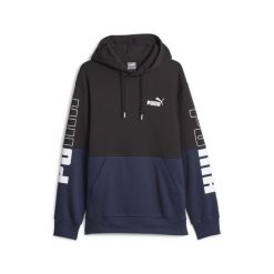 Puma Bluza Power Colorblock Fl 67591051. Czarne bluzy nierozpinane męskie Puma, xl, bez wzorów, sportowe, bez ramiączek, bez kaptura. Za 195.99 zł.