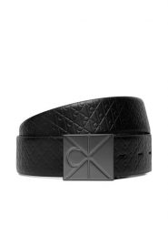 Calvin Klein Pasek Męski Emblem Plaque W/ Aop 35Mm Adj/Re LV04D7083G Czarny. Czarne paski męskie Calvin Klein, bez wzorów, ze skóry. Za 329.99 zł.