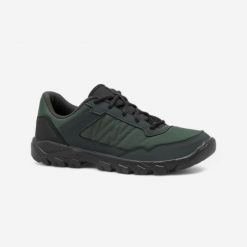 Buty turystyczne męskie Quechua NH50. Szare buty zimowe męskie QUECHUA, bez wzorów, z materiału, sportowe, bez obcasa, bez zapięcia. Za 69.99 zł.
