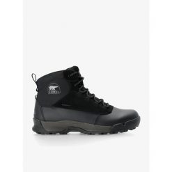 Buty zimowe męskie Sorel Buxton Lite Lace Plus WP. Czarne buty zimowe męskie Sorel, na zimę, bez wzorów, sportowe, bez obcasa, bez zapięcia. Za 396.99 zł.
