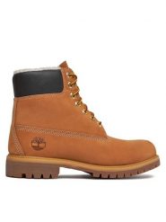 Timberland Trapery 6 In Premium Fur/Warm Lin TB0A2E312311 Brązowy. Brązowe buty zimowe męskie Timberland, bez wzorów, z nubiku, bez obcasa, bez zapięcia. Za 899.99 zł.