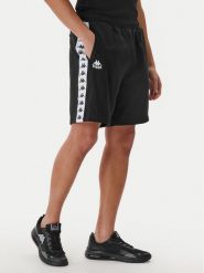 Kappa Szorty sportowe Banda Oviedo 351S77W Czarny Comfort Fit. Czarne szorty sportowe męskie Kappa, bez wzorów, z bawełny, sportowe. Za 129.99 zł.