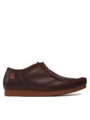Clarks Mokasyny Shacre II Run 261594327 Brązowy. Brązowe mokasyny męskie Clarks, z nubiku, bez zapięcia. Za 309.99 zł.