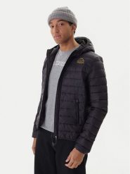 Kappa Kurtka przejściowa Logo Astrom 34243TW Czarny Slim Fit. Czarne kurtki męskie Kappa, m, bez wzorów, z syntetyku, bez ramiączek, bez kaptura. Za 299.99 zł.