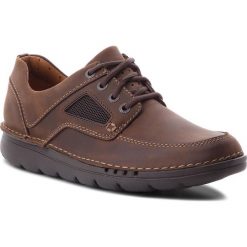 Półbuty CLARKS - Unnature Time 261279437 Dark Brown Lea. Codzienne półbuty męskie Clarks. W wyprzedaży za 279.00 zł.
