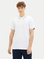 Tom Tailor Denim Polo 1040465 Biały Regular Fit. Białe koszulki polo męskie Tom Tailor Denim, l, bez wzorów, z bawełny, bez kołnierzyka, bez ramiączek. Za 139.99 zł.