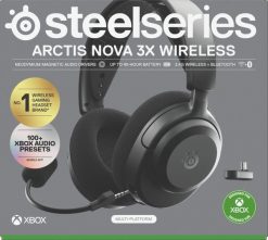 Steelseries Arctis Nova 3X Zestaw słuchawkowy Bezprzewodowy Opaska na głowę Muzyka/dzień powszedni Bluetooth Czarny. Czarne słuchawki bluetooth STEELSERIES. Za 436.93 zł.