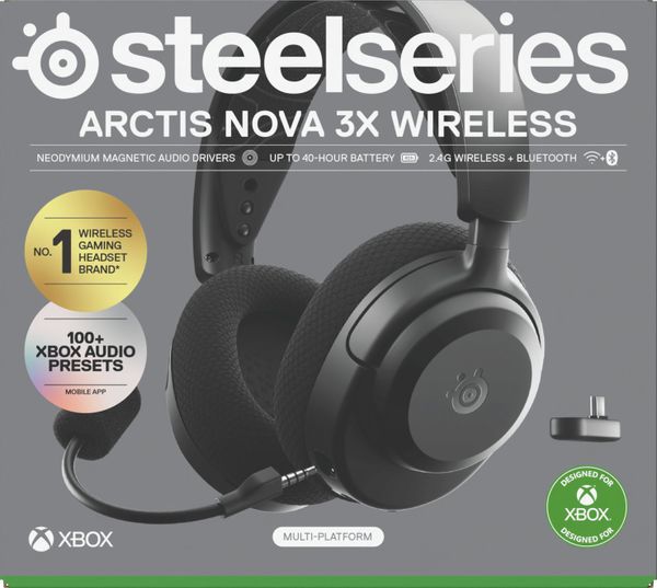Steelseries Arctis Nova 3X Zestaw słuchawkowy Bezprzewodowy Opaska na głowę Muzyka/dzień powszedni Bluetooth Czarny. Czarne słuchawki bluetooth STEELSERIES. Za 391.08 zł.
