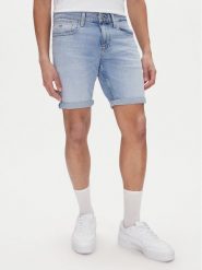 Tommy Jeans Szorty jeansowe Scanton DM0DM20954 Niebieski Slim Fit. Niebieskie szorty męskie Tommy Jeans, bez wzorów, z bawełny. Za 189.99 zł.