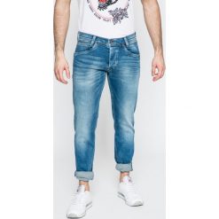 Pepe Jeans - Jeansy. Niebieskie jeansy męskie Pepe Jeans, z aplikacjami, z bawełny. W wyprzedaży za 219.90 zł.