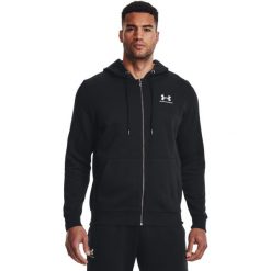 Bluza z kapturem z pełnym zamkiem błyskawicznym Under Armour Essential Fleece. Białe bluzy z kapturem męskie Under Armour, bez wzorów, z kapturem. Za 310.50 zł.
