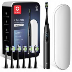Oclean Electric Toothbrush X Pro Elite Premium Set Black. Czarne szczoteczki elektryczne Oclean. Za 345.03 zł.