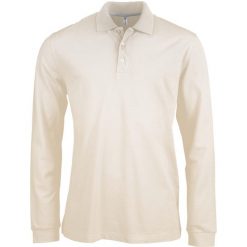 Koszulka polo z długim rękawem Kariban. Brązowe koszulki męskie z długim rękawem KARIBAN, m, bez wzorów, eleganckie, bez kołnierzyka, bez ramiączek. Za 151.50 zł.