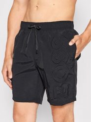 Boss Szorty kąpielowe Whale 50469329 Czarny Regular Fit. Czarne kąpielówki męskie Boss, bez wzorów, z syntetyku. Za 189.99 zł.
