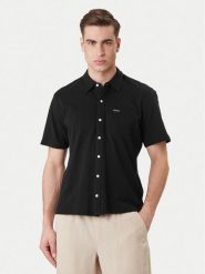 Guess Jeans Koszula M6GP02 KE731 Czarny Regular Fit. Czarne koszule męskie Guess Jeans, l, z aplikacjami, z bawełny, bez kołnierzyka, bez ramiączek. Za 279.99 zł.