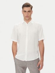 BOSS Koszula 50537382 Biały Regular Fit. Białe koszule męskie Boss, l, bez wzorów, ze lnu, bez kołnierzyka, bez ramiączek. Za 249.99 zł.