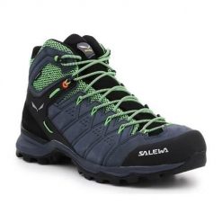 Buty trekkingowe męskie Salewa MS Alp Mate Mid WP. Niebieskie buty zimowe męskie Salewa, bez wzorów, z materiału, sportowe, za kostkę, bez obcasa, bez zapięcia. Za 804.00 zł.