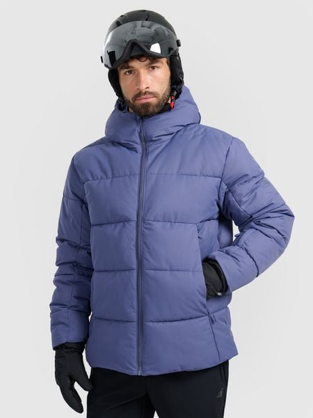 4F Kurtka narciarska membrana 5000 męska - granatowa XXL. Niebieskie kurtki narciarskie i snowboardowe męskie 4f, na zimę, m, bez wzorów, bez kaptura, narciarskie. Za 499.99 zł.