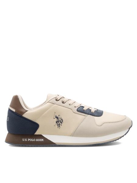 U.S. Polo Assn. Sneakersy NOBIL011M/CNH1 Beżowy. Brązowe buty sportowe na co dzień męskie U.S. Polo Assn., m, bez wzorów, z materiału, bez ramiączek, bez kaptura. Za 175.99 zł.