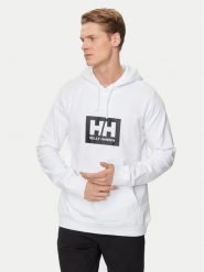 Helly Hansen Bluza Hh Box Hoodie 53289 Biały Regular Fit. Białe bluzy nierozpinane męskie Helly Hansen, m, bez wzorów, z bawełny, bez ramiączek, bez kaptura. Za 199.99 zł.