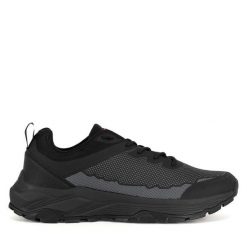 Trekkingi Hunter. Czarne buty trekkingowe męskie Hunter, bez wzorów, sportowe, bez obcasa, bez zapięcia. Za 299.99 zł.