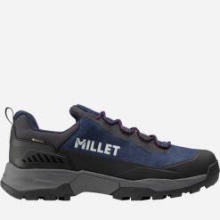 Buty turystyczne męskie Millet Ubic Low GoreTex. Niebieskie buty trekkingowe męskie Millet, bez wzorów, z gore-texu, sportowe, bez obcasa, bez zapięcia. Za 850.00 zł.