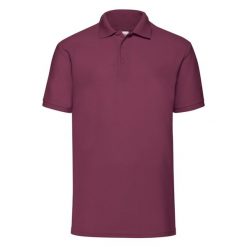 Męska Koszulka Polo 65/35. Brązowe koszulki polo męskie Fruit of the Loom, m, bez wzorów, bez kołnierzyka, bez ramiączek. Za 53.99 zł.