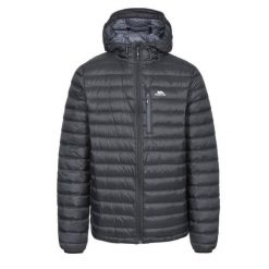 Kurtka Puchowa Męska Digby. Czarne kurtki męskie Trespass, m, bez wzorów, z puchu, sportowe, bez ramiączek, bez kaptura. Za 319.99 zł.