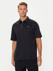 Under Armour Polo UA Tech 1290140 Czarny Loose Fit. Czarne koszulki polo męskie Under Armour, m, bez wzorów, z syntetyku, bez kołnierzyka, bez ramiączek. Za 119.00 zł.