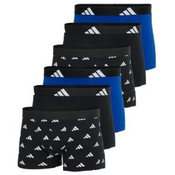 Bokserki Active Flex Cotton 6 pak. Niebieskie bokserki męskie ADIDAS, l, bez wzorów, z bawełny. Za 338.00 zł.