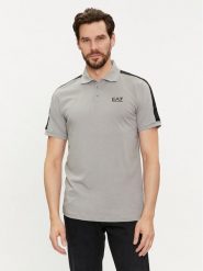 EA7 Emporio Armani Polo 3DPF23 PJ02Z 0923 Szary Regular Fit. Szare koszulki polo męskie EA7 Emporio Armani, m, bez wzorów, z bawełny, bez kołnierzyka, bez ramiączek. Za 359.99 zł.