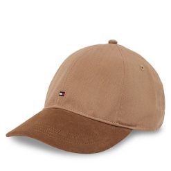 Czapka z daszkiem Tommy Hilfiger. Brązowe czapki męskie Tommy Hilfiger, bez wzorów. Za 179.99 zł.