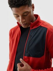 4F Polar ze stójką regular męski - pomarańczowy XXL. Brązowe bluzy z polaru męskie 4f, m, bez wzorów, z dzianiny, klasyczne, bez ramiączek, bez kaptura. W wyprzedaży za 99.99 zł.