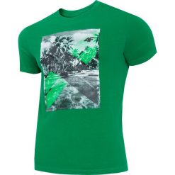 T-shirt męski TSM025A - zielony. T-shirty męskie 4f. W wyprzedaży za 44.99 zł.