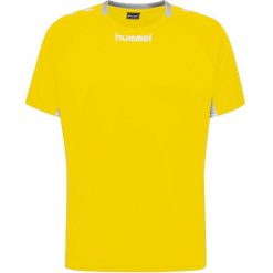 Koszulka sportowa z krótkim rękawem męska Hummel Core Team Jersey S/S. Żółte t-shirty sportowe męskie HUMMEL, m, bez wzorów, z jersey, sportowe, bez ramiączek. Za 37.00 zł.