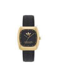 Adidas Zegarek Retro Wave One AOSY24528 Czarny. Czarne, analogowe zegarki męskie ADIDAS. Za 639.99 zł.