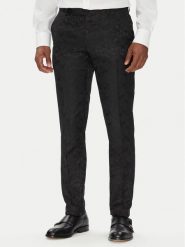 KARL LAGERFELD Spodnie garniturowe 255002 553038 Czarny Slim Fit. Czarne eleganckie spodnie męskie KARL LAGERFELD, bez wzorów, z syntetyku. Za 569.99 zł.