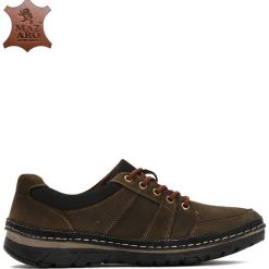 Ciemnobrązowe Skórzane Półbuty Kendal. Buty sportowe na co dzień męskie marki Born2be. Za 79.99 zł.