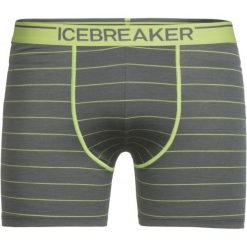 Icebreaker Mens Anatomica Boxers Metal/Citron/Stripe Xxl. Szare bielizna termoaktywna męska Icebreaker, z dzianiny, z długim rękawem. W wyprzedaży za 125.00 zł.