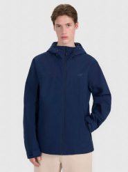 4F Kurtka przejściowa membrana 5000 męska - granatowa 3XL. Niebieskie kurtki męskie 4f, m, bez wzorów, z dzianiny, klasyczne, bez ramiączek, z kapturem. W wyprzedaży za 139.99 zł.