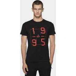 T-shirt męski TSM073 - głęboka czerń. T-shirty męskie 4f. W wyprzedaży za 49.99 zł.