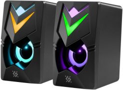 GŁOŚNIKI DEFENDER J4 2.0 6W LED USB CZARNE. Zestawy głośników Defender. Za 41.91 zł.