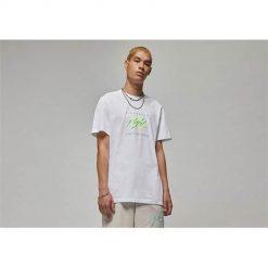 Koszulka sportowa męska Nike Air Jordan Flight. Szare t-shirty sportowe męskie Nike, m, bez wzorów, z bawełny, sportowe, bez ramiączek. Za 239.99 zł.