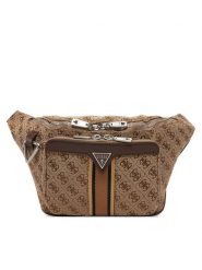 Guess Nerka HMMIST P5156 Beżowy. Brązowe saszetki męskie Guess, z aplikacjami, z materiału. Za 229.99 zł.