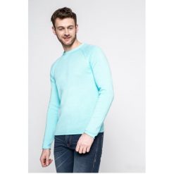 S. Oliver - Sweter. Szare swetry męskie marki S.Oliver, z aplikacjami, z bawełny, z okrągłym kołnierzem. W wyprzedaży za 99.90 zł.