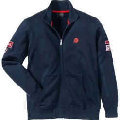 Bluza rozpinana ze stójką Regular Fit bonprix ciemnoniebieski. Bluzy bez kaptura męskie marki bonprix. Za 89.99 zł.