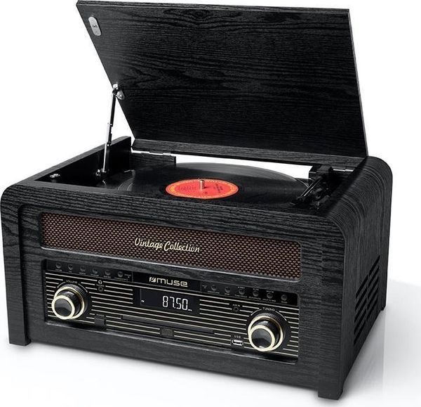 Radio Muse Muse Turntable micro system MT-115W USB port, Bluetooth, CD player, Wireless connection, AUX in, FM radio,. Radia Muse. Za 748.81 zł.